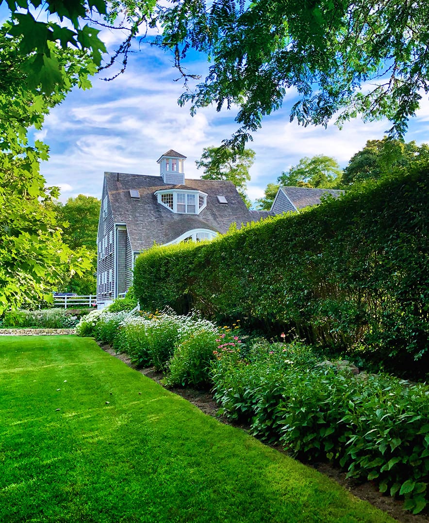 Gorgeous hedges line this outdoor landscaping project from CMS Landscape